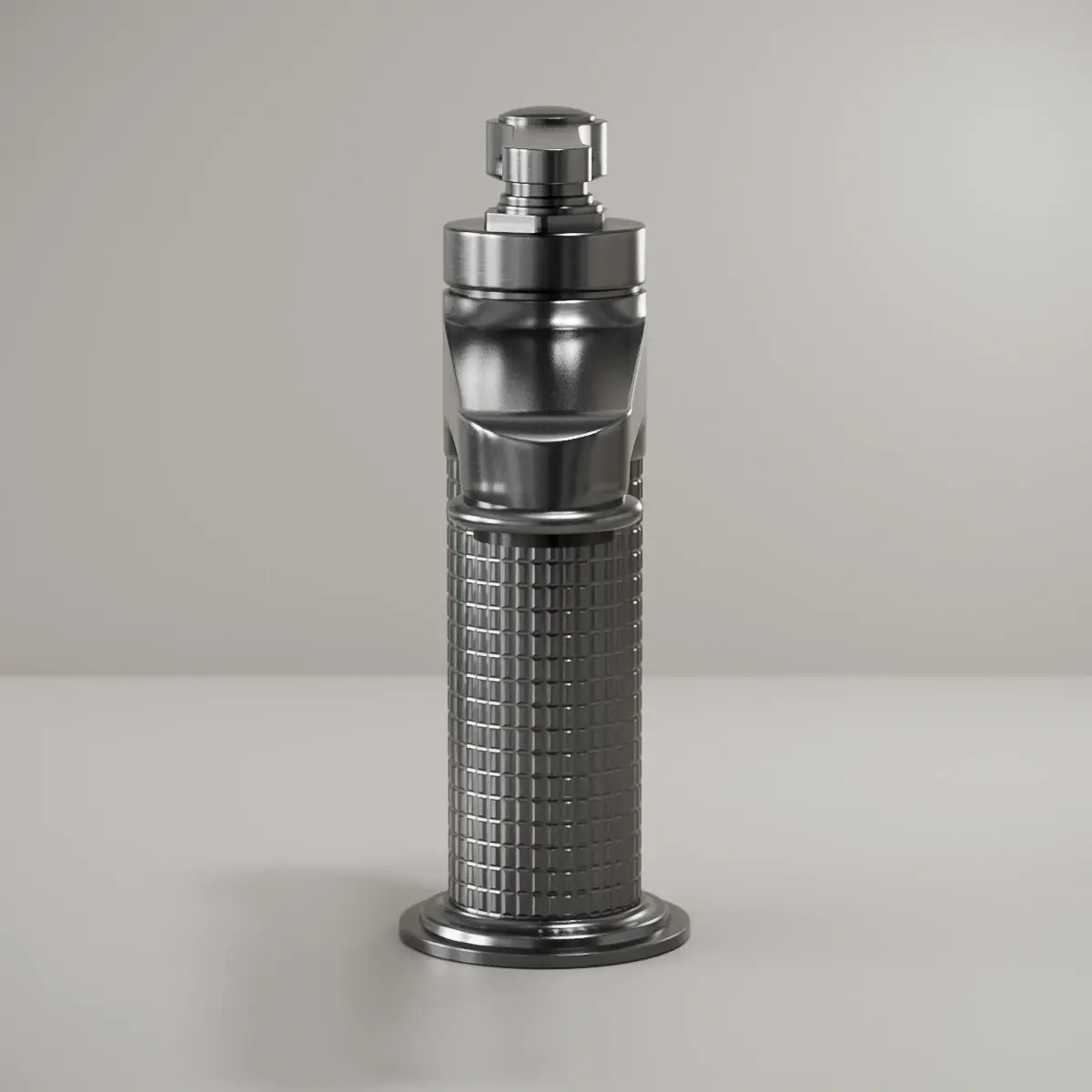 Mitigeur lavabo cannelé, Gun métal, César