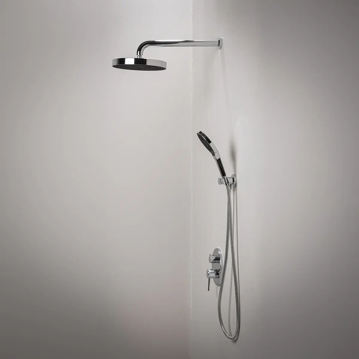 Composition mitigeur de douche encastrée, Chromé, Bruma