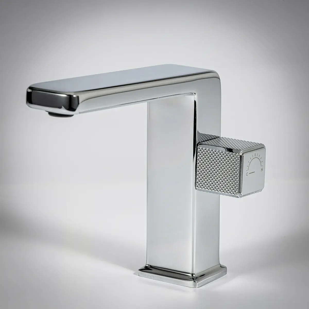 Mitigeur de lavabo manette cannelé, chromé, Star
