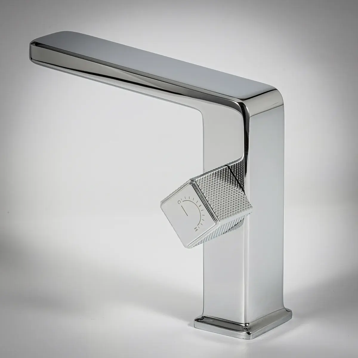 Mitigeur de lavabo manette cannelé, chromé, Star