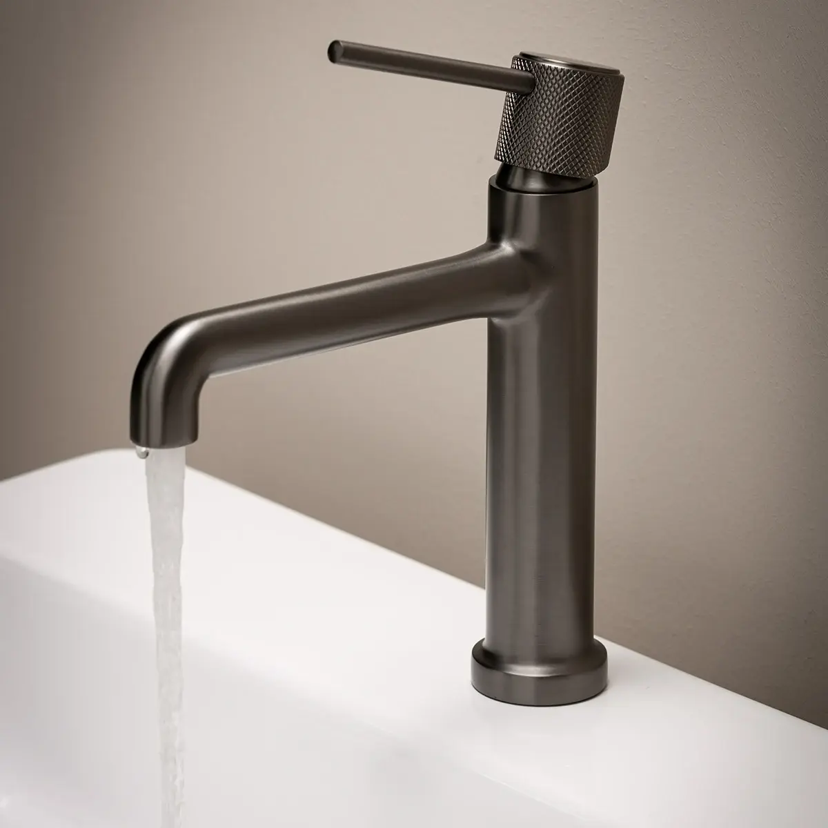 Robinet Mitigeur Lavabo Gun Métal, Bruma
