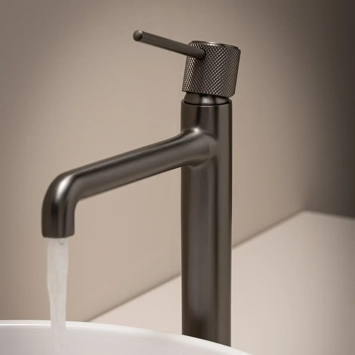   Robinet Mitigeur Lavabo haut Gun métal, Bruma