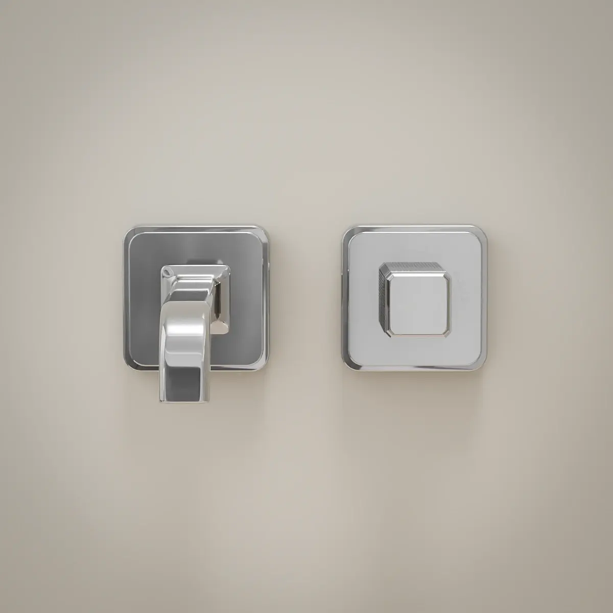 Mitigeur de lavabo encastré, manette cannelée, Chromé, Star 