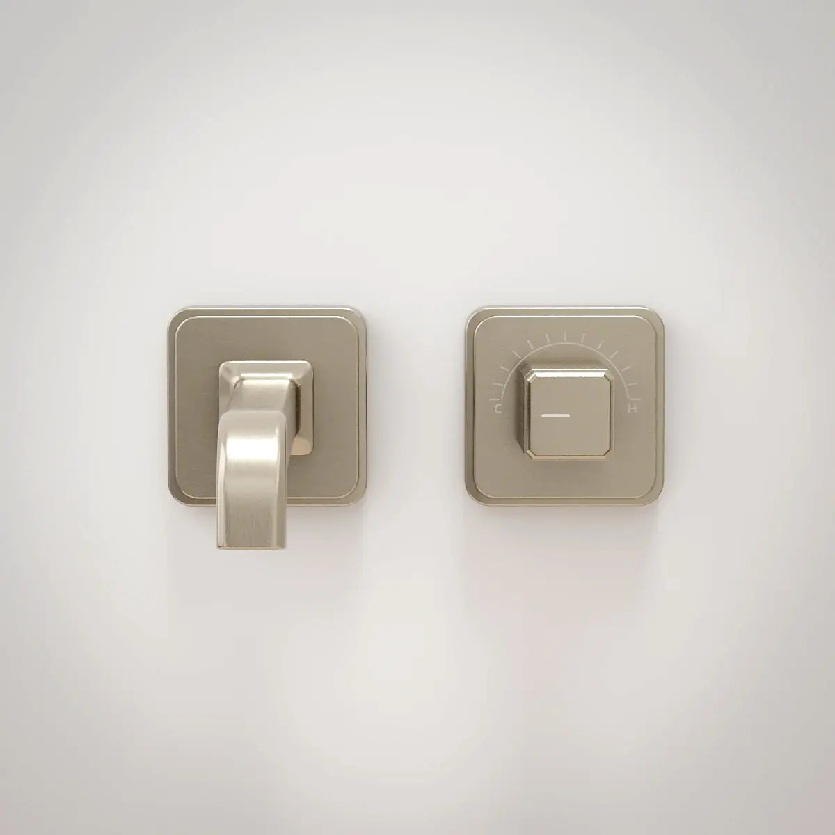 Mitigeur de lavabo encastré, manette cannelée, Champagne, Star  