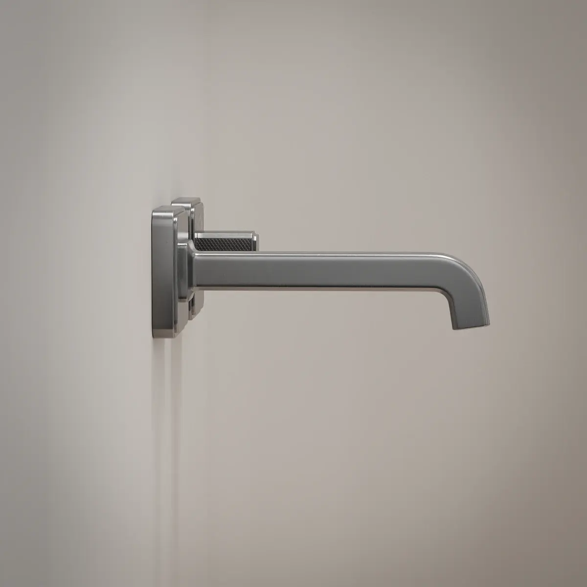 Mitigeur de lavabo encastré, manette cannelée, Gun métal, Star   