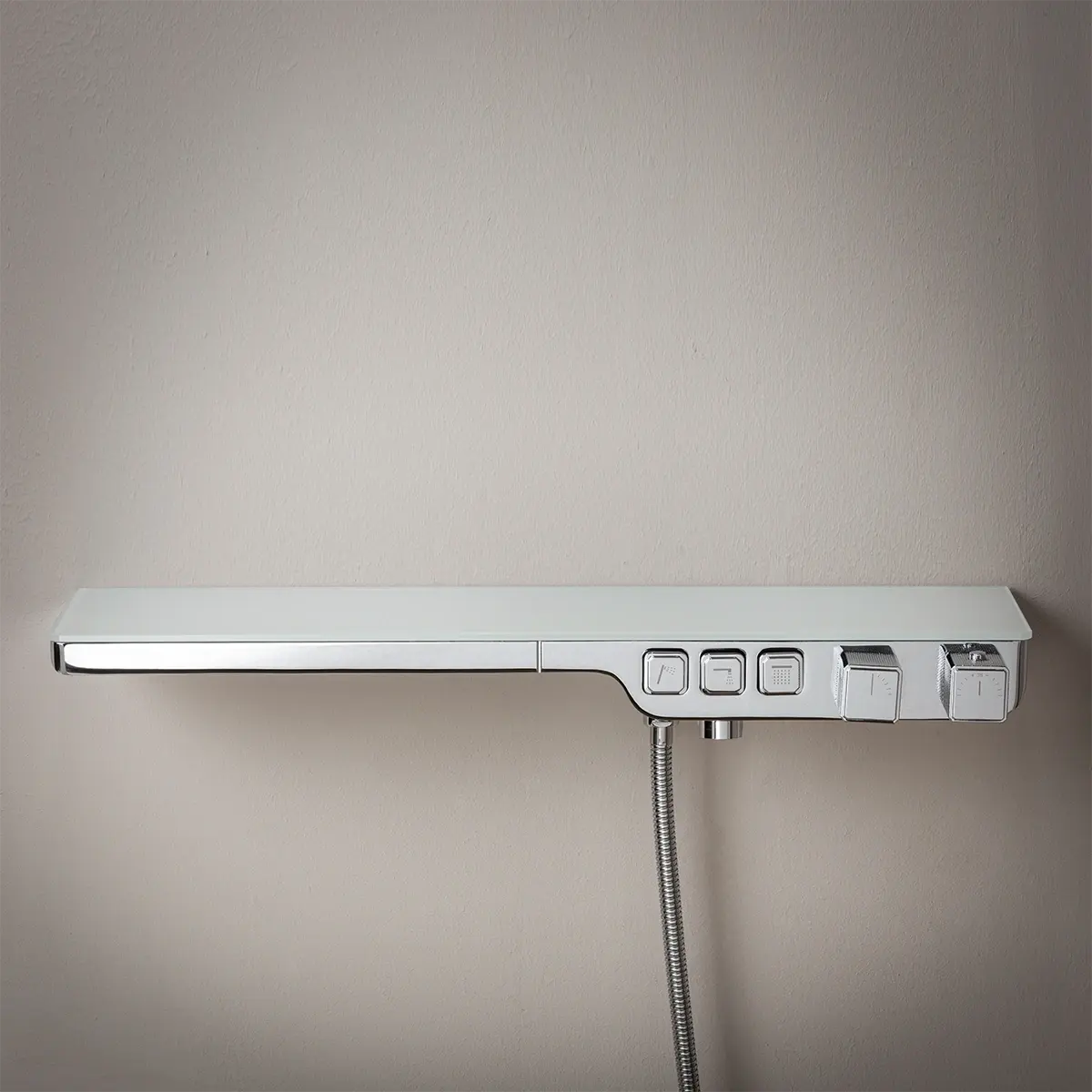 Composition mitigeur de douche thermostatique  encastrée, chromé, Bruma 
