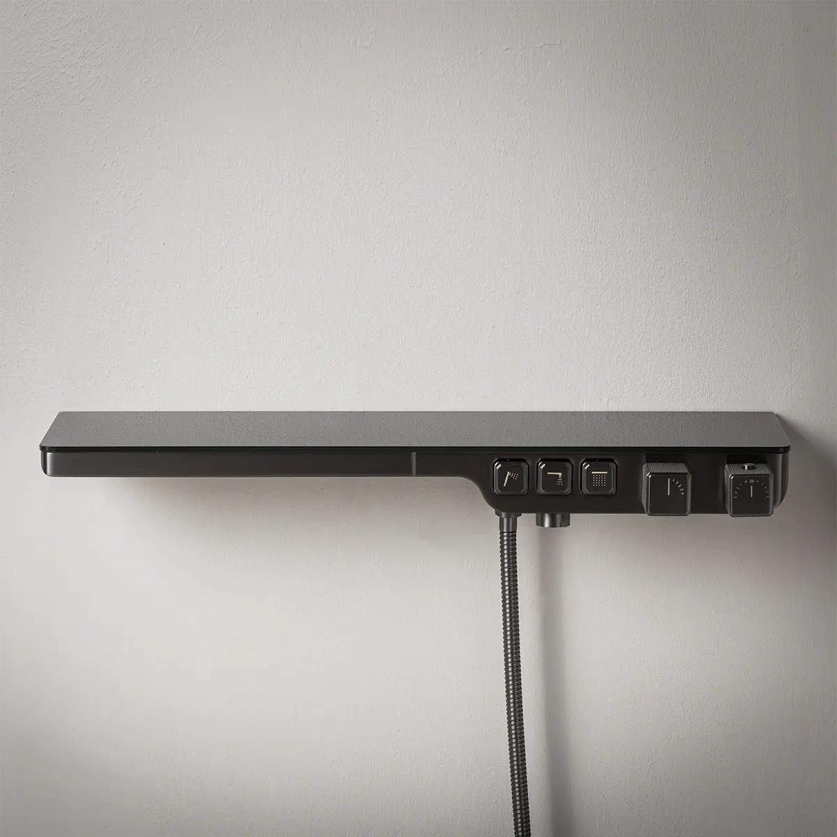 Composition mitigeur de douche thermostatique  encastrée, Gun métal, Bruma 