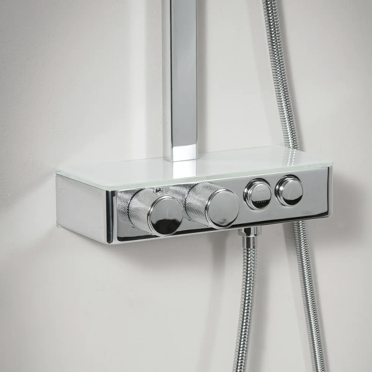 Colonne de douche avec mitigeur thermostatique, Chromé, Bruma