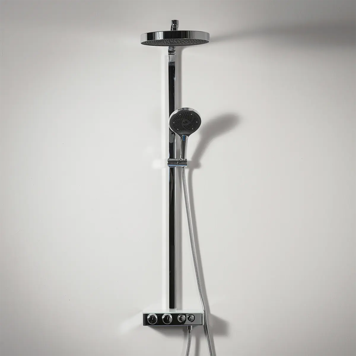 Colonne de douche avec mitigeur thermostatique, Chromé, Bruma