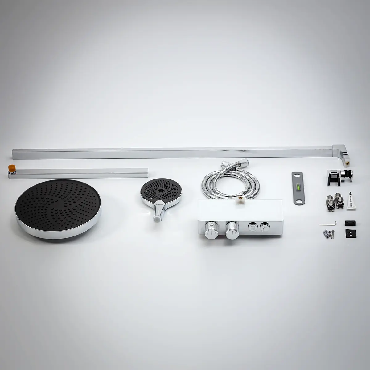 Colonne de douche avec mitigeur thermostatique, Chromé, Bruma