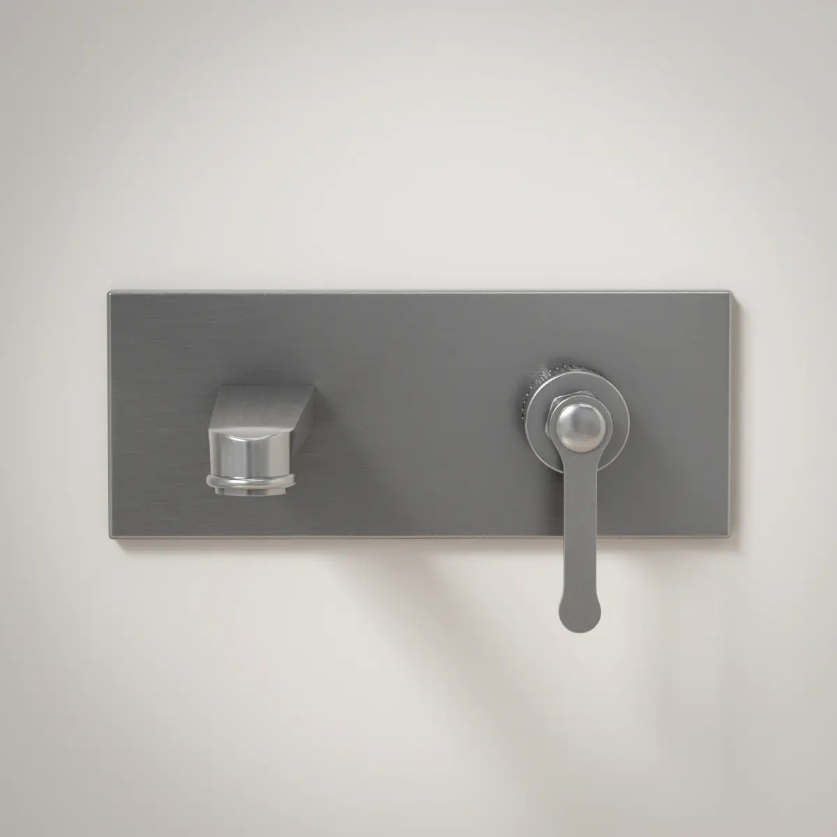 Mitigeur lavabo encastré, Gun métal, César