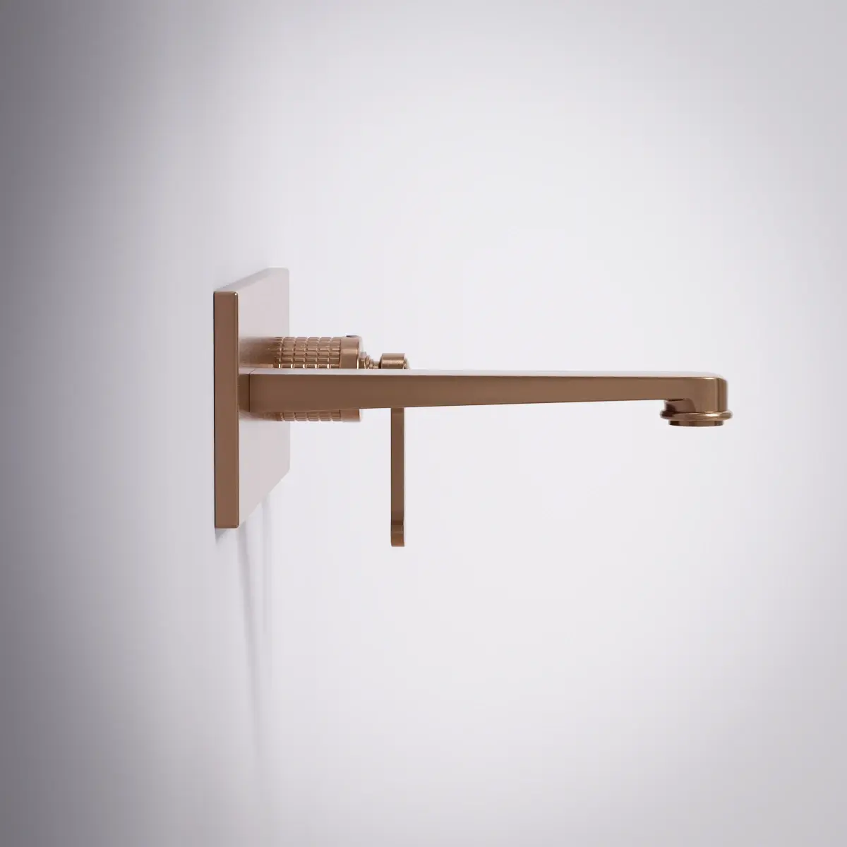 Mitigeur lavabo encastré, Doré Rose brossé, César 