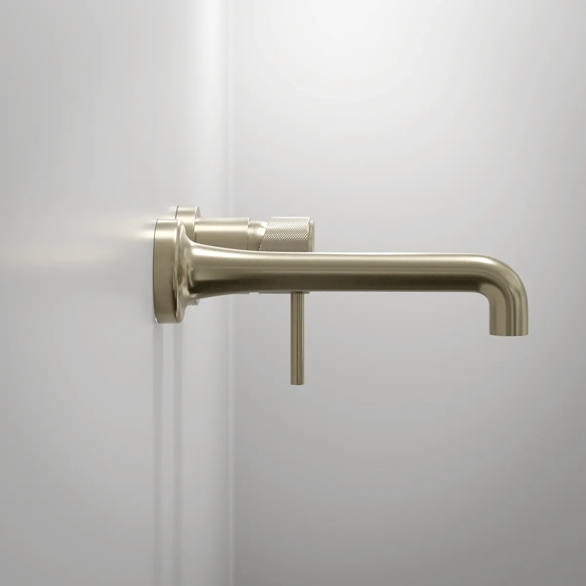 Robinet mitigeur lavabo mural encastré Champagne, Bruma
