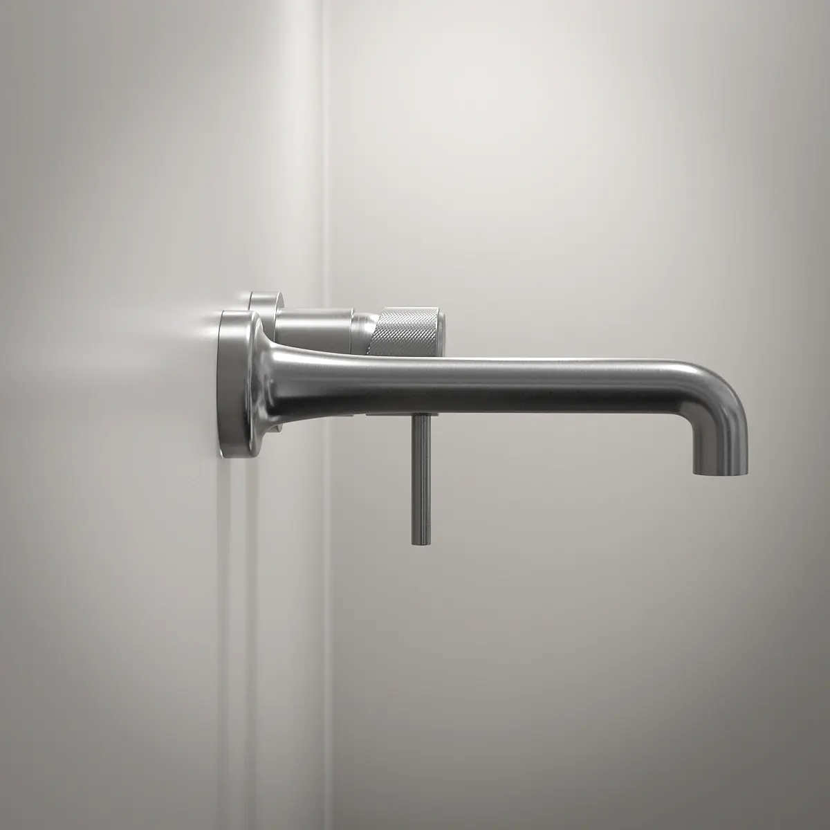 Robinet mitigeur lavabo mural encastré Gun métal, Bruma