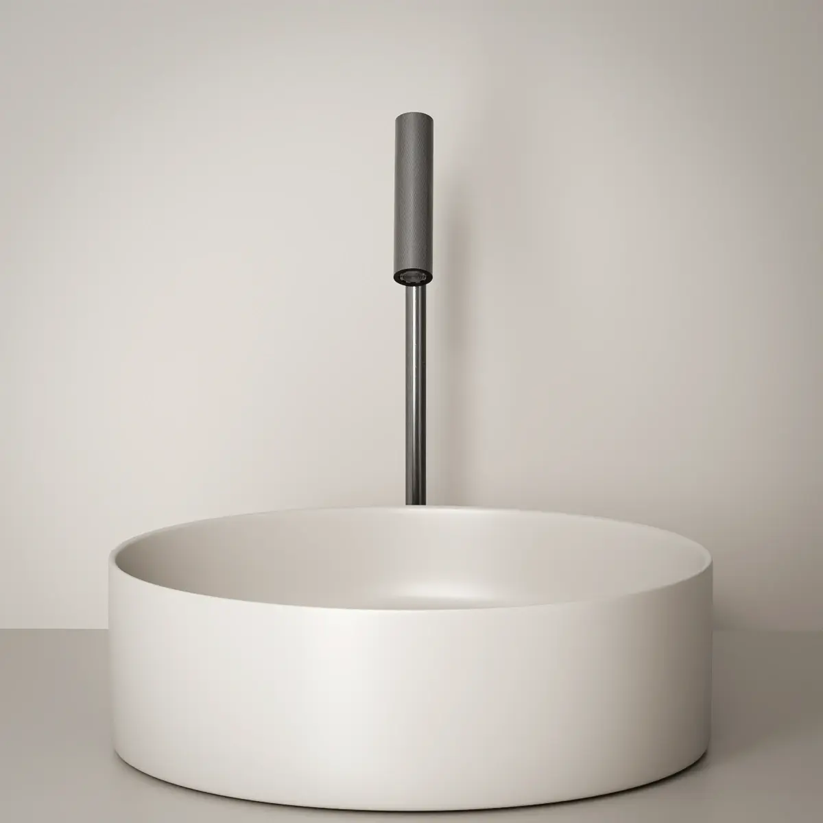 Mitigeur lavabo 2 trous, hauteur surélevée, Gun métal, Honfleur