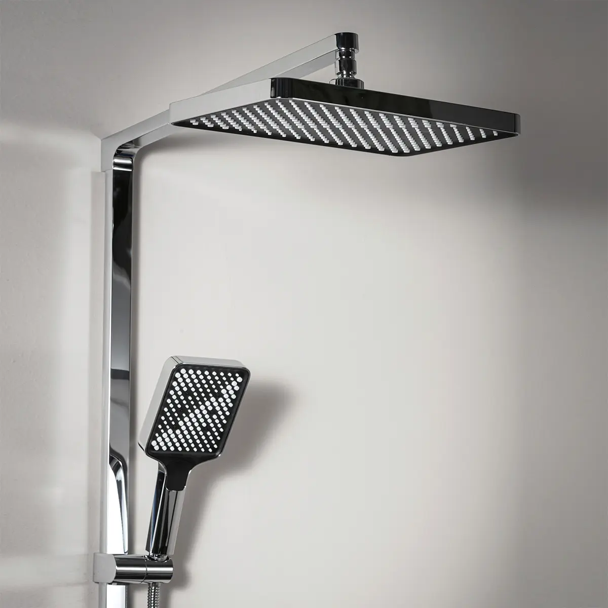 Colonne de douche thermostatique, manette cannelée, Chromé, Star 