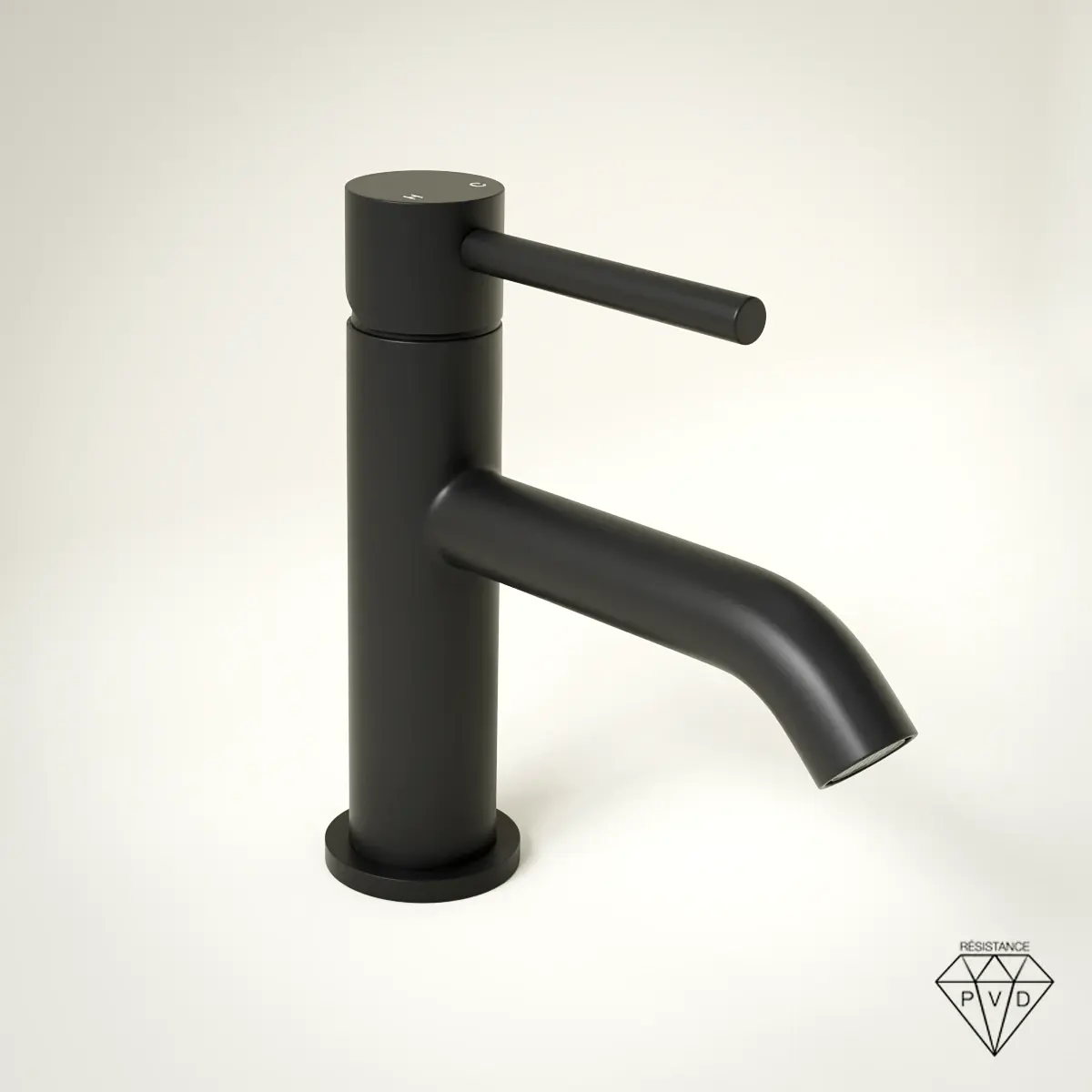 Robinet mitigeur lave-mains Châtelet noir mat PVD design moderne
