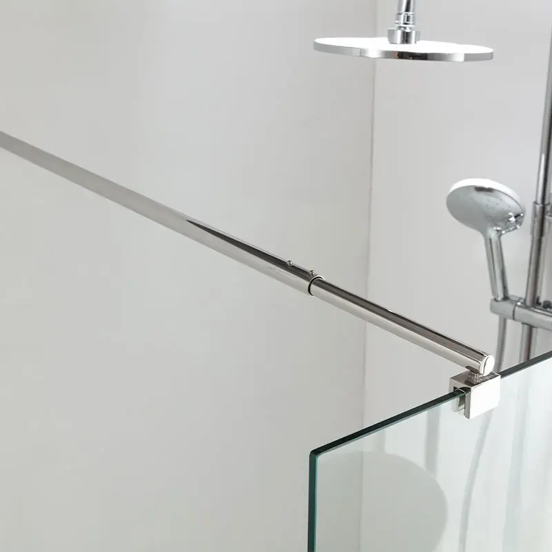 Paroi fixe 60 à 160 cm + volet 30 cm, profilé chromé, Altea
