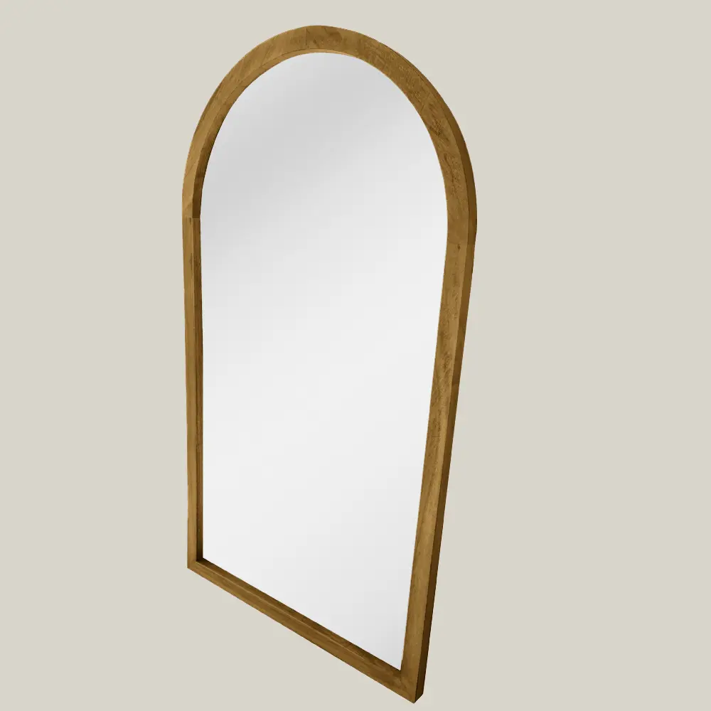 Miroir Demi-lune 55x100cm cadre Chêne, Hikari 