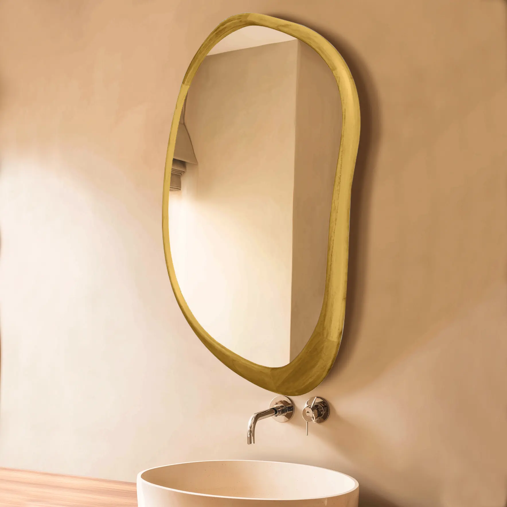 Miroir 70x90cm, cadre Chêne, Organic 