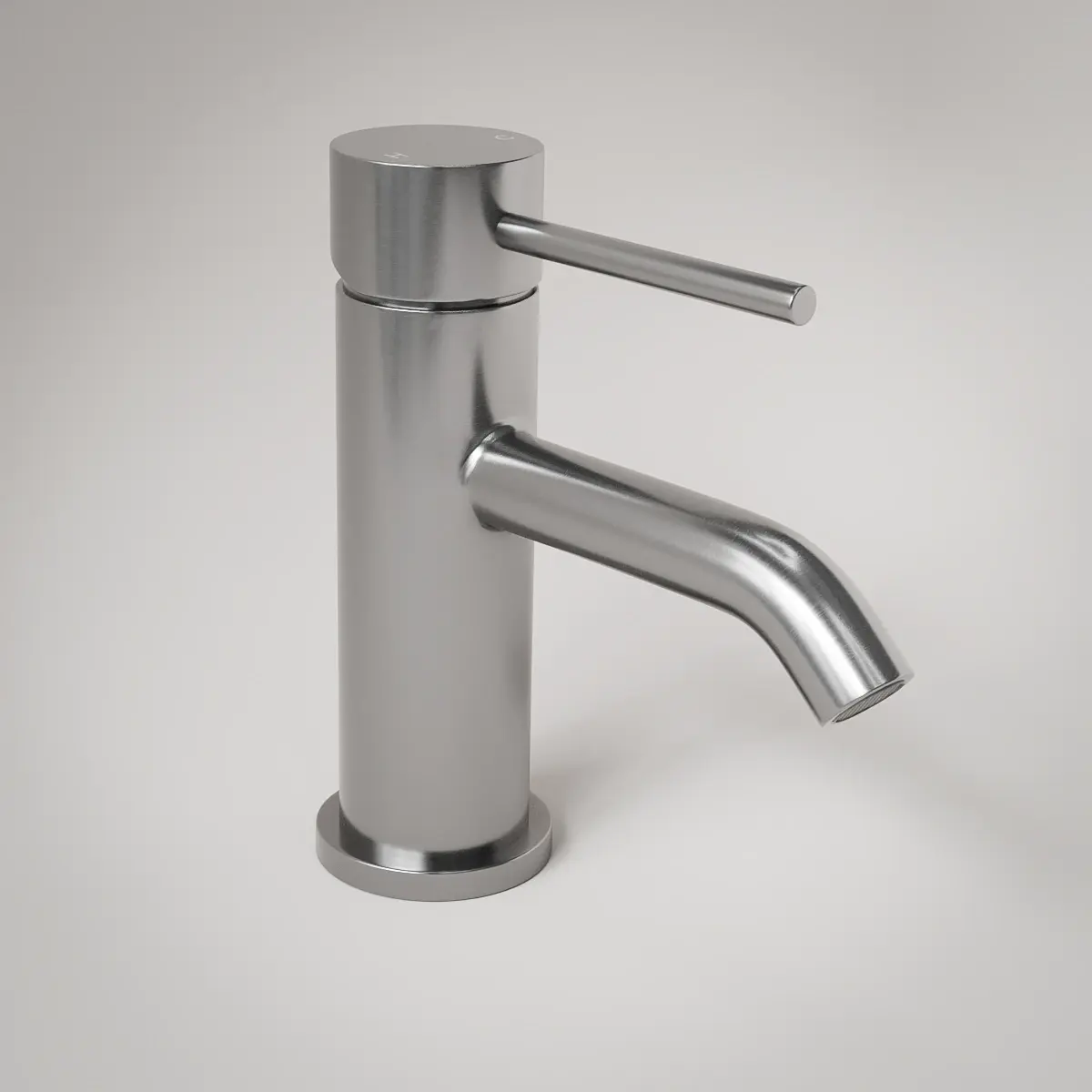 Robinet mitigeur lave-mains, Châtelet, inox brossé