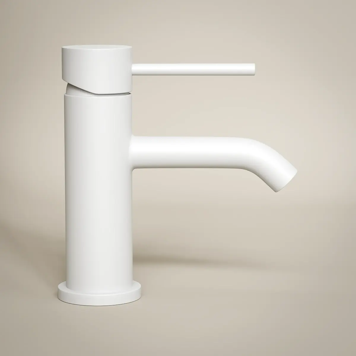 Robinet mitigeur lave-mains blanc mat, Châtelet