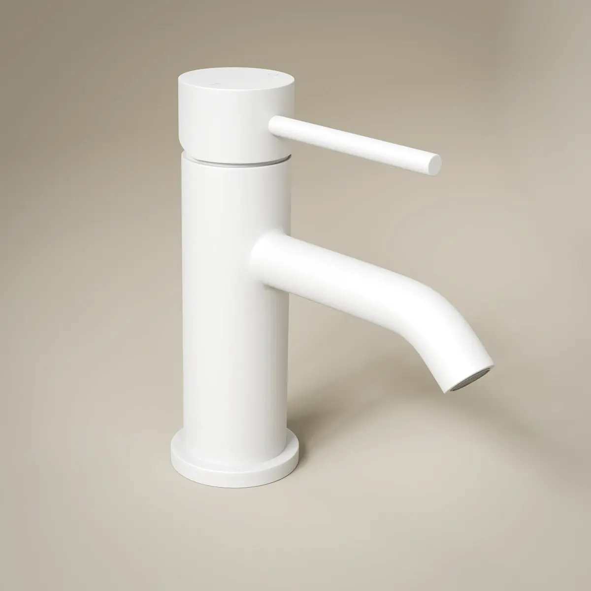 Robinet mitigeur lave-mains blanc mat, Châtelet