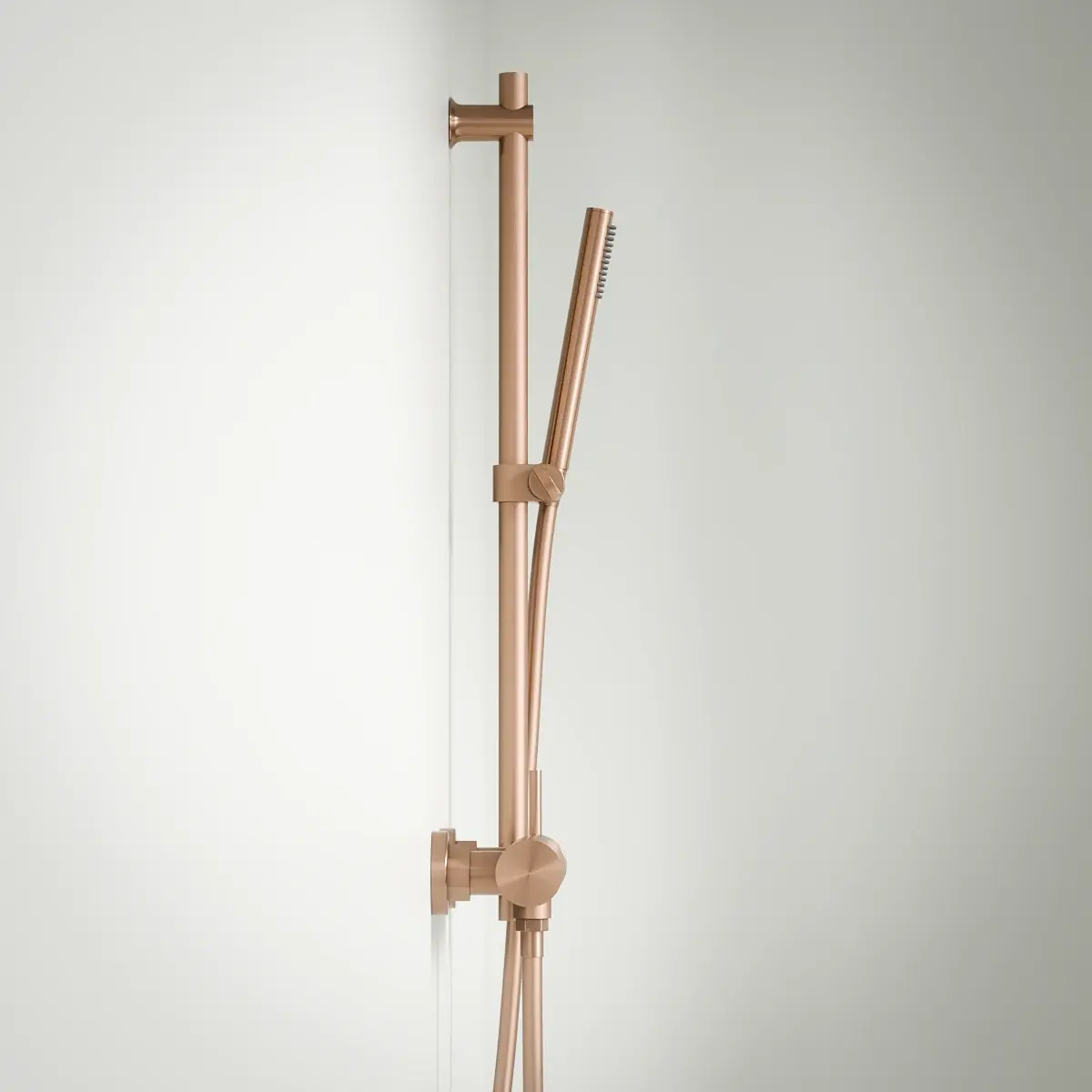 Mitigeur douche externe, avec barre, douchette tube, Doré rose brossé, Chatelet