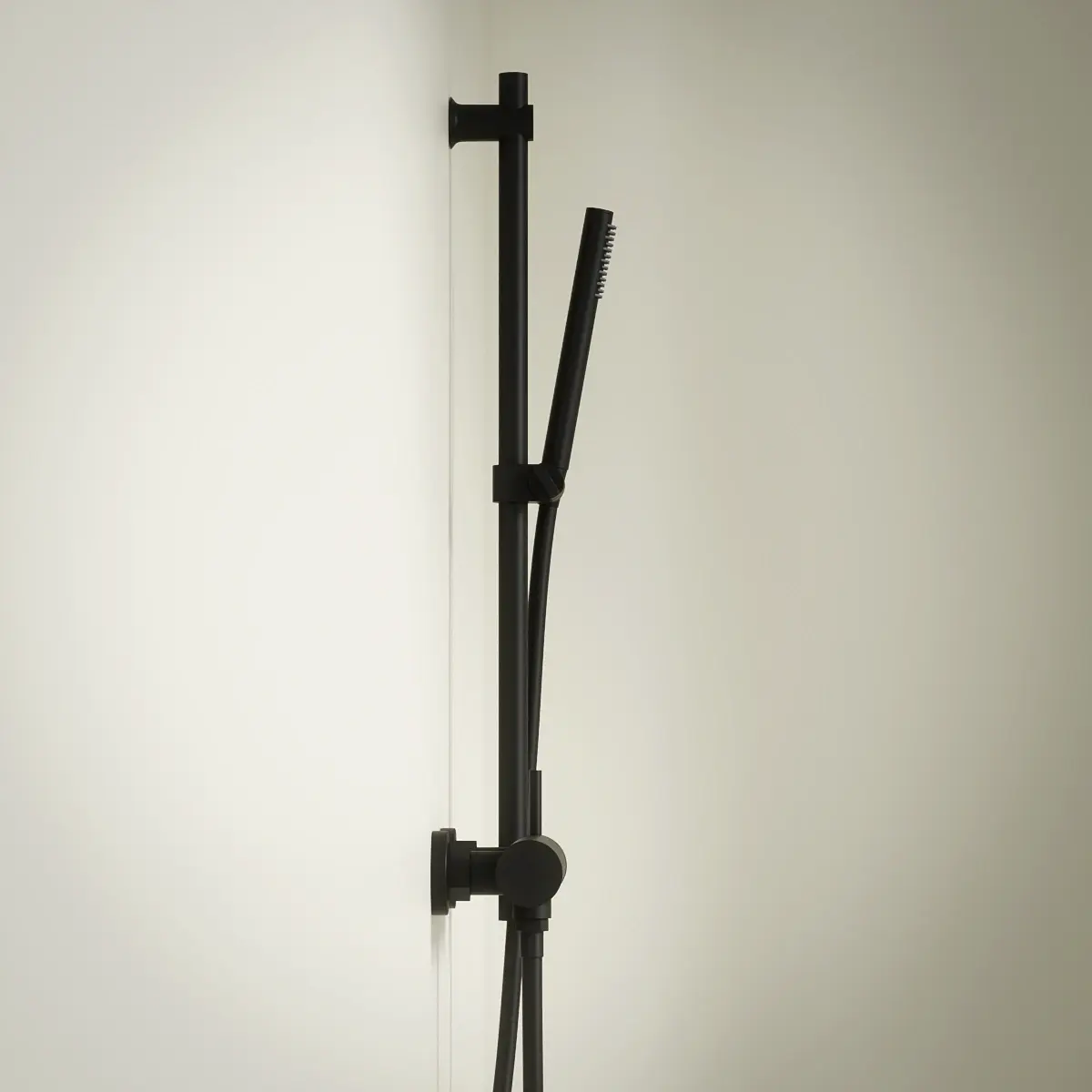 Mitigeur douche externe, barre et douchette tube, noir mat, Chatelet 