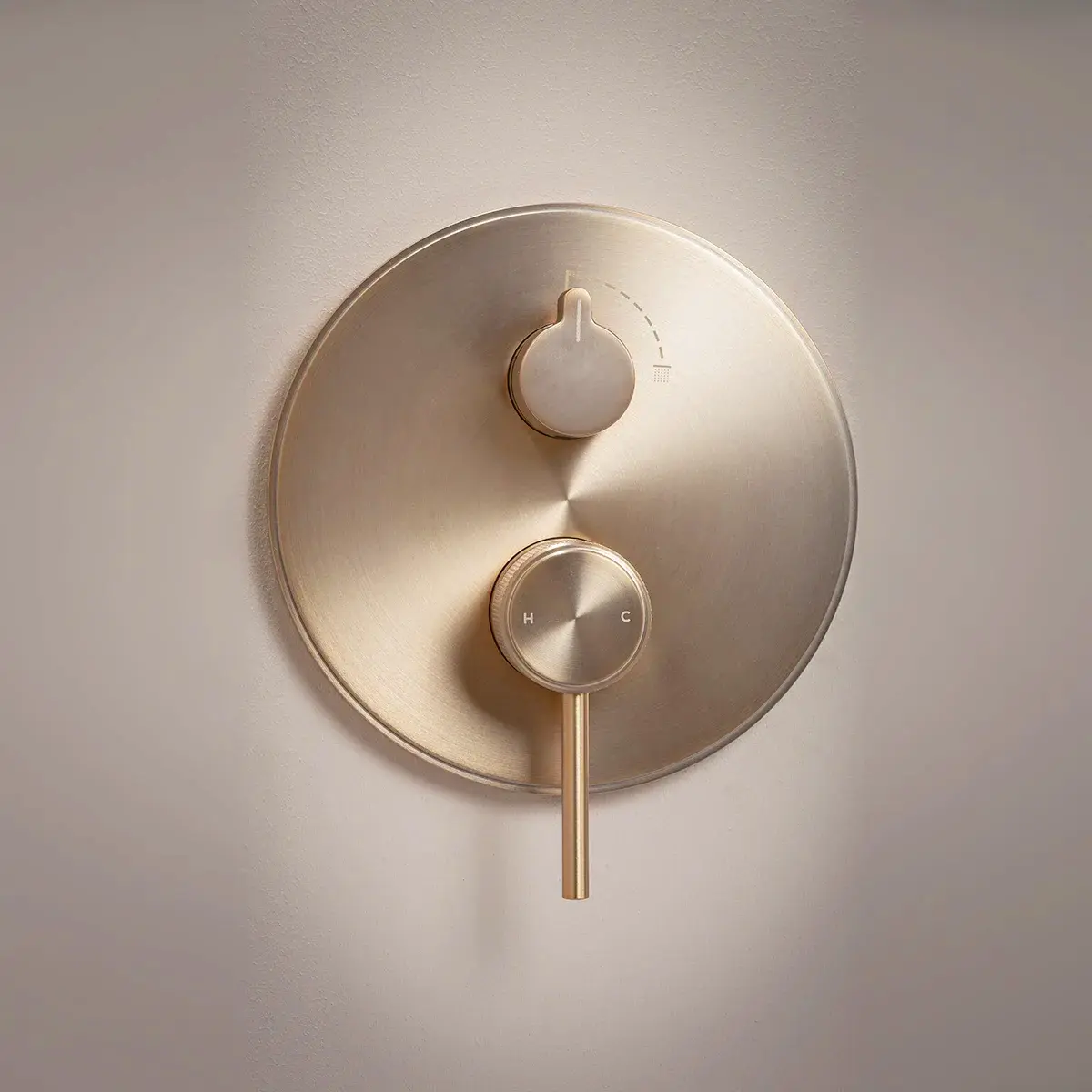 Composition mitigeur de douche encastrée, Champagne, Bruma 