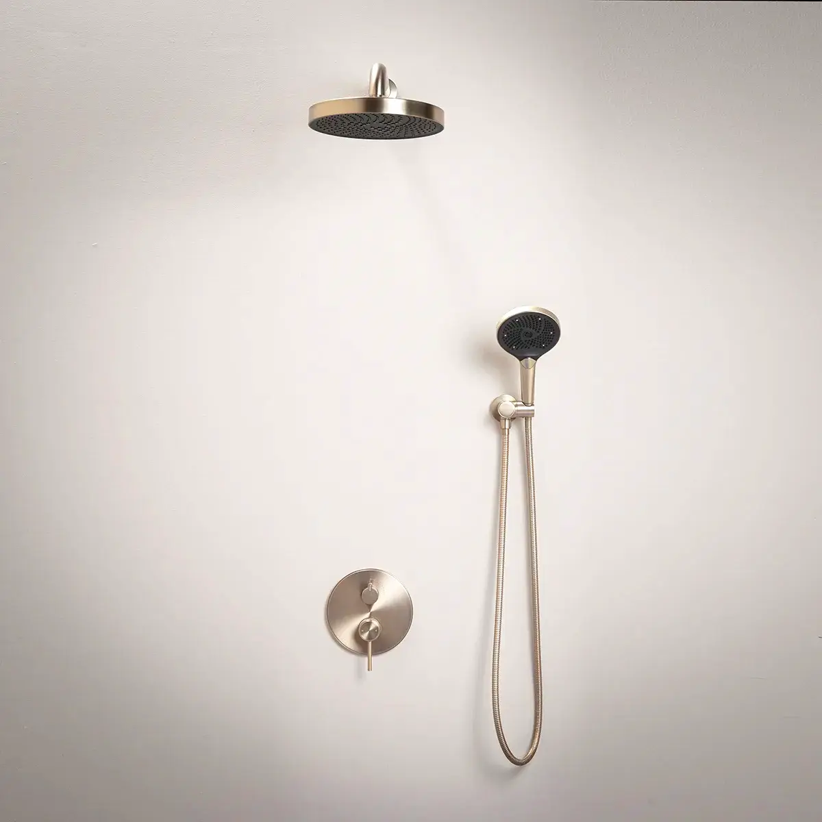 Composition mitigeur de douche encastrée, Champagne, Bruma 