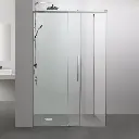 Paroi de douche coulissante softclose, 95 à 180cm, avec retour fixe d'angle 70_80_90_100cm, Chromé, Porta.webp