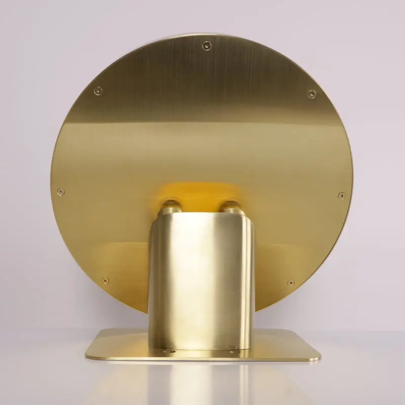 Douche thermostatique, ciel de douche ronde et buses, doré brossé Châtelet