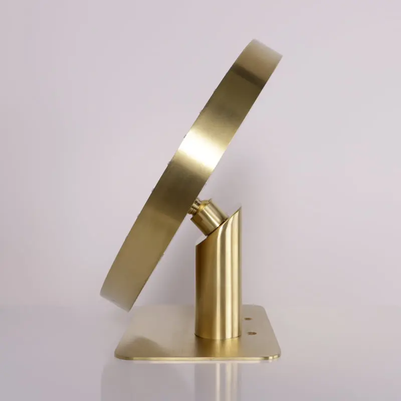 Douche thermostatique, ciel de douche ronde et buses, doré brossé Châtelet