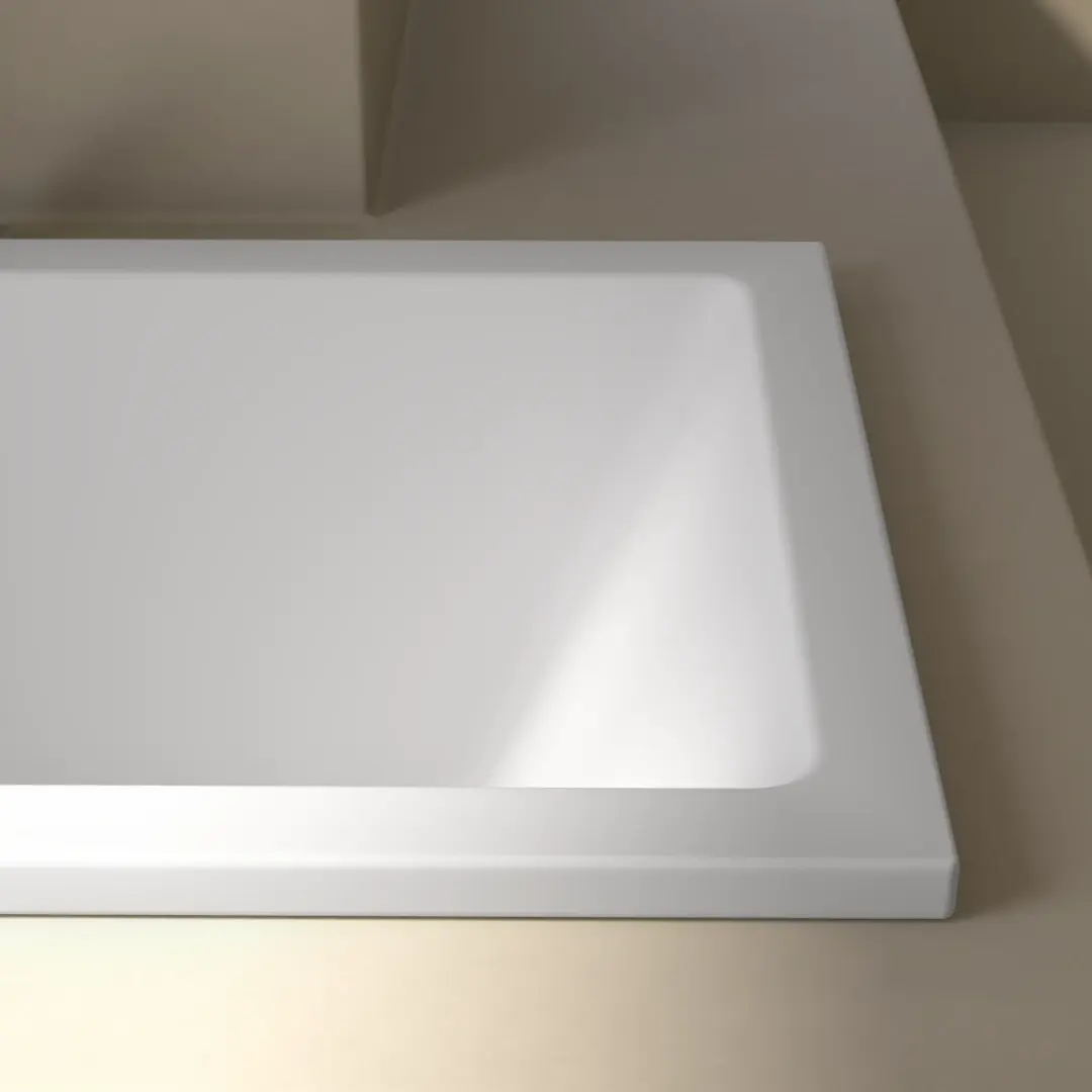 Baignoire rectangulaire, 170x75, pieds et vidage inclus, acrylique blanc Mat, Lavezzi 