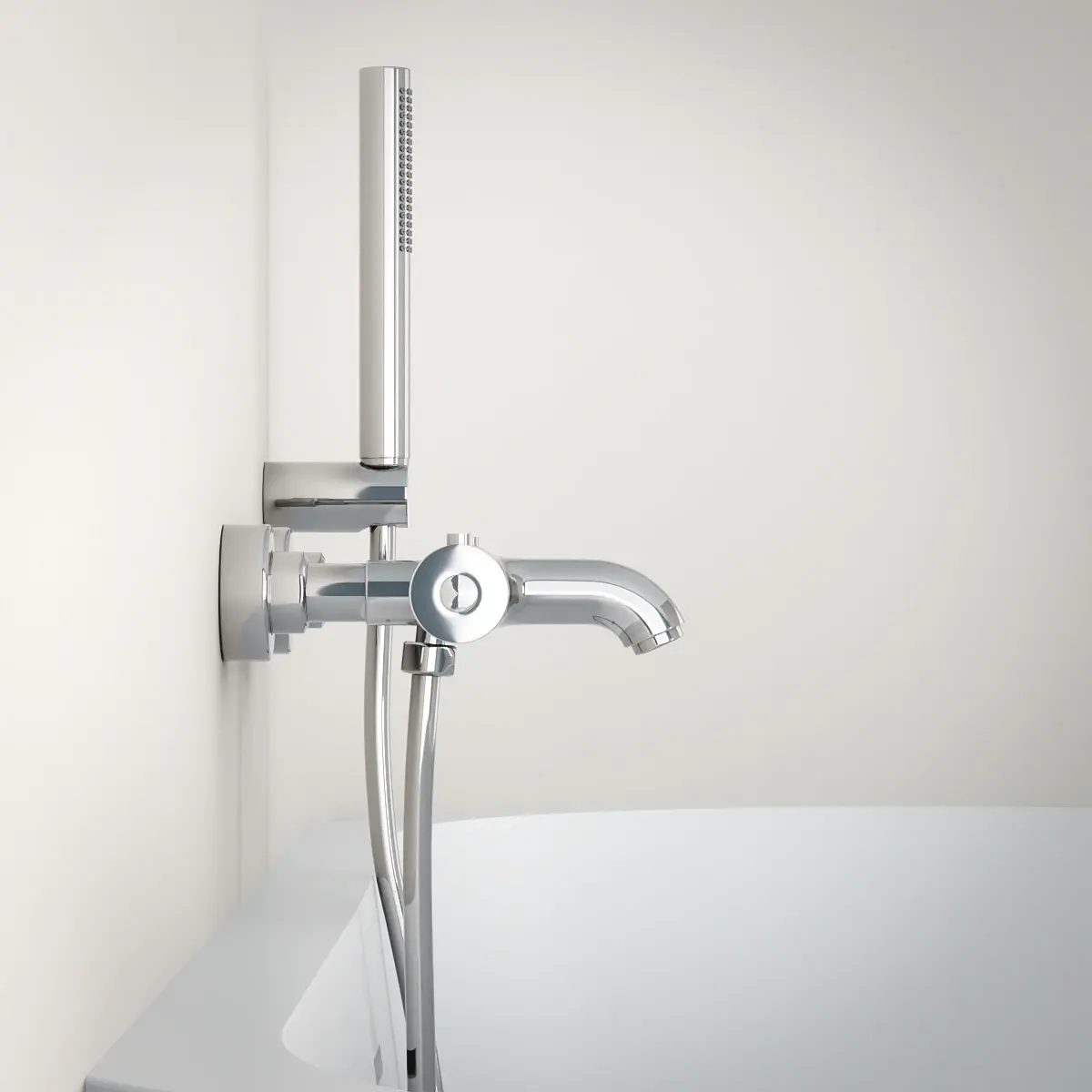 Mitigeur thermostatique bain-douche, chromé, avec prolongateurs 30mm, Châtelet      