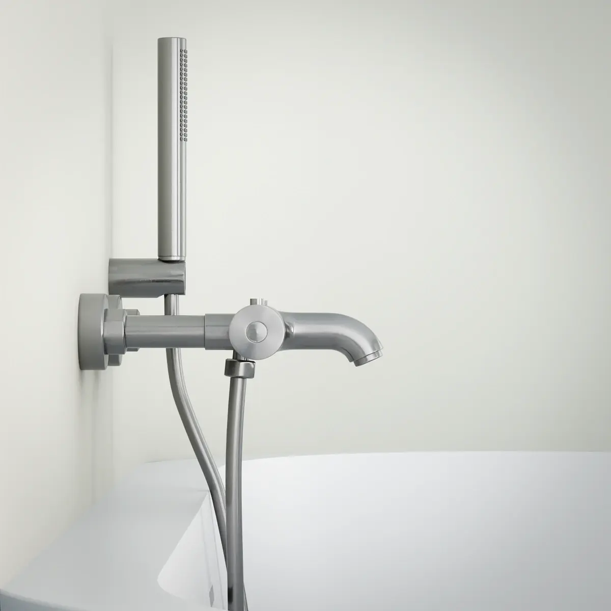 Mitigeur thermostatique bain-douche, inox brossé, avec prolongateurs 60mm, Châtelet   