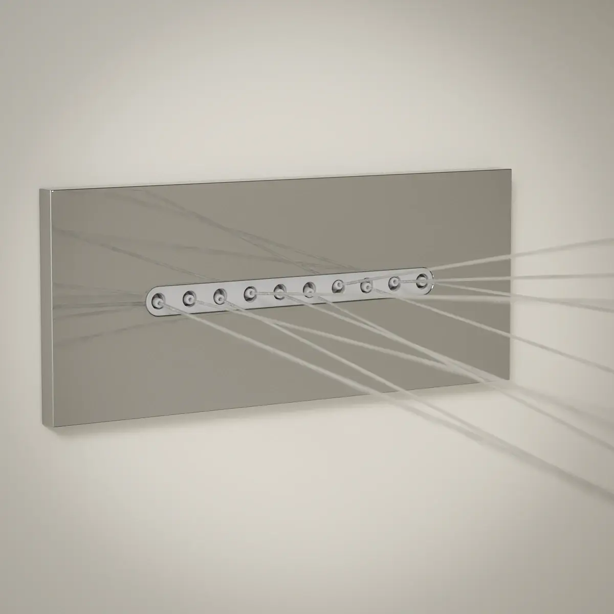 Douche thermostatique, ciel de douche cascade et pluie avec buses hydromassantes, chromé Châtelet