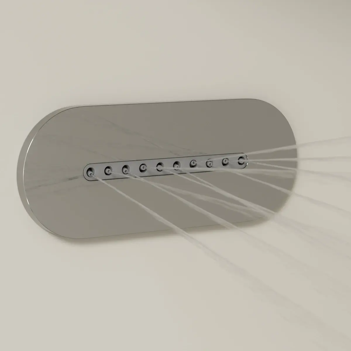 Douche thermostatique, ciel de douche ronde et buses, chromé Châtelet