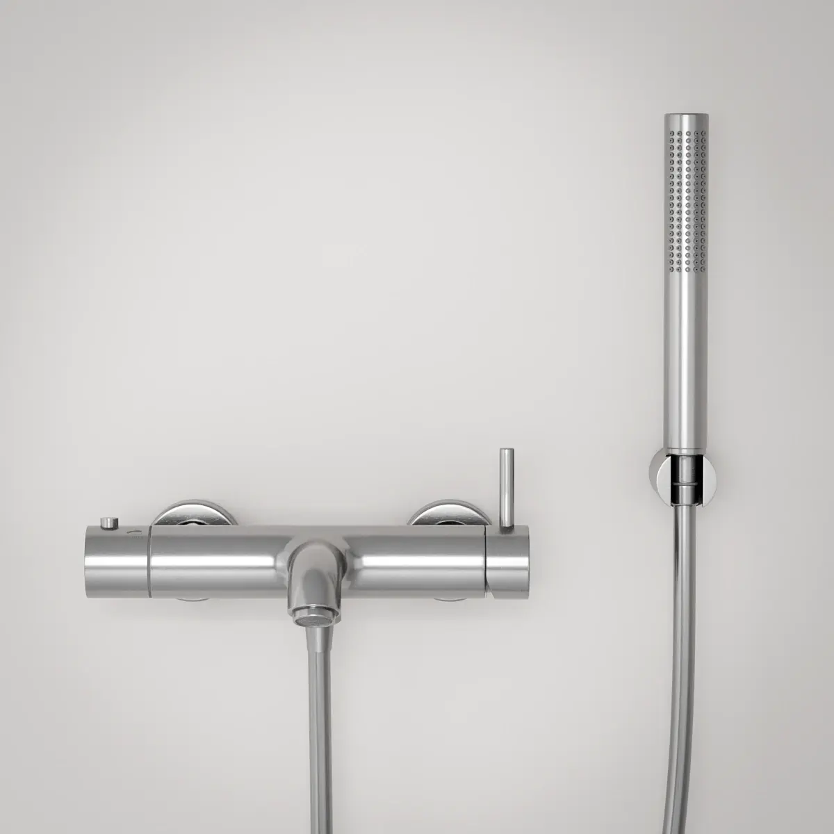 Robinet mitigeur de baignoire mural, inox brossé Châtelet