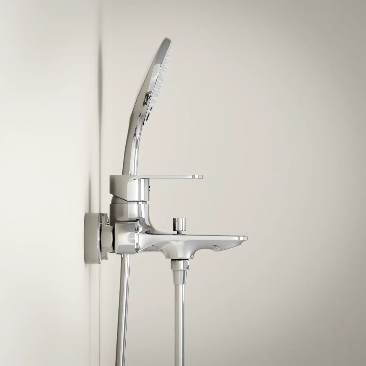 composition Robinet mitigeur bain douche externe chromé, Seine