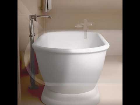 Baignoire ilot rétro167x77cm, acrylique mat, bonde et siphon, Elisabeth