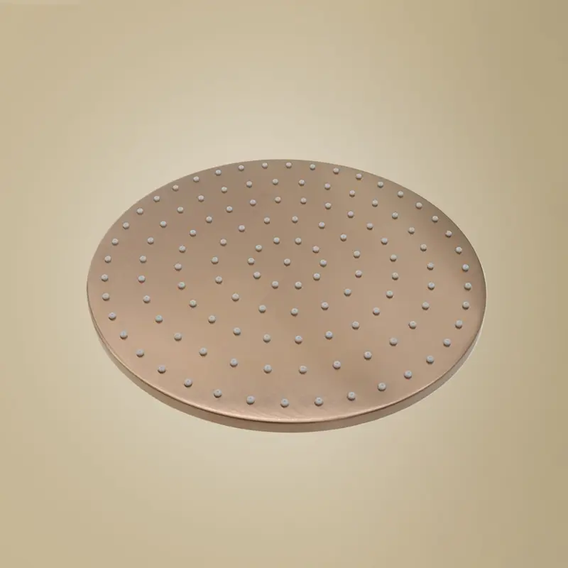 Composition mitigeur de douche encastrée, pomme de tête et set douchette, doré rose brossé, Chatelet   