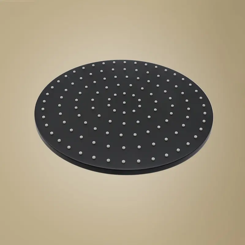 Composition mitigeur de douche encastrée, pomme de tête et set douchette, noir mat, Chatelet  