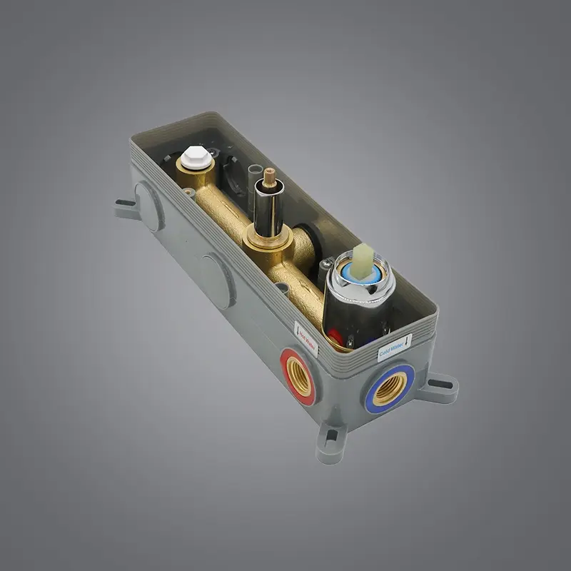 Composition mitigeur de douche encastrée, pomme de tête et set douchette, chromé, Chatelet   