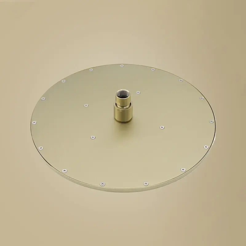 Composition mitigeur de douche encastrée, pomme de tête et set douchette, doré brossé, Chatelet  