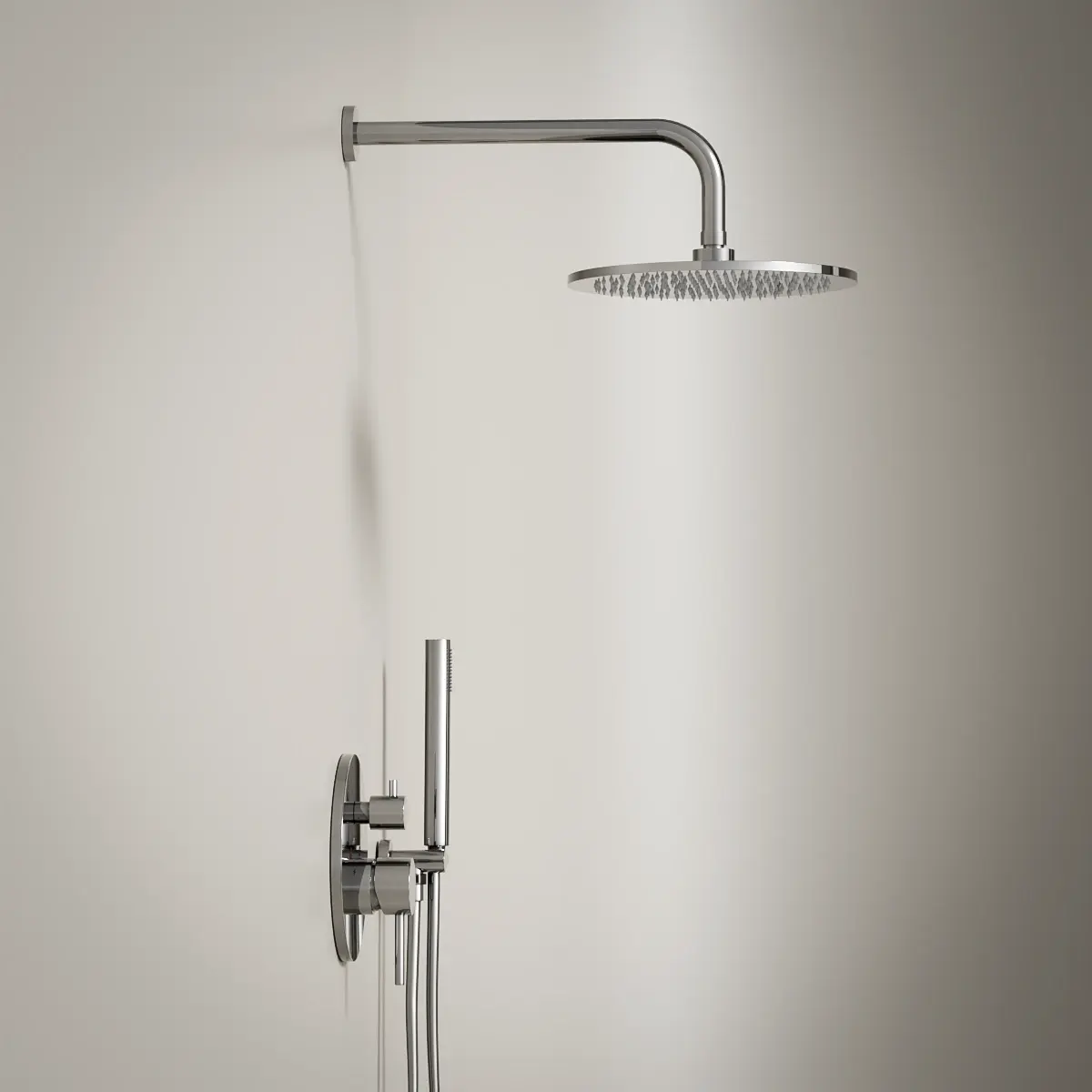 Composition mitigeur de douche encastrée chromé, Châtelet