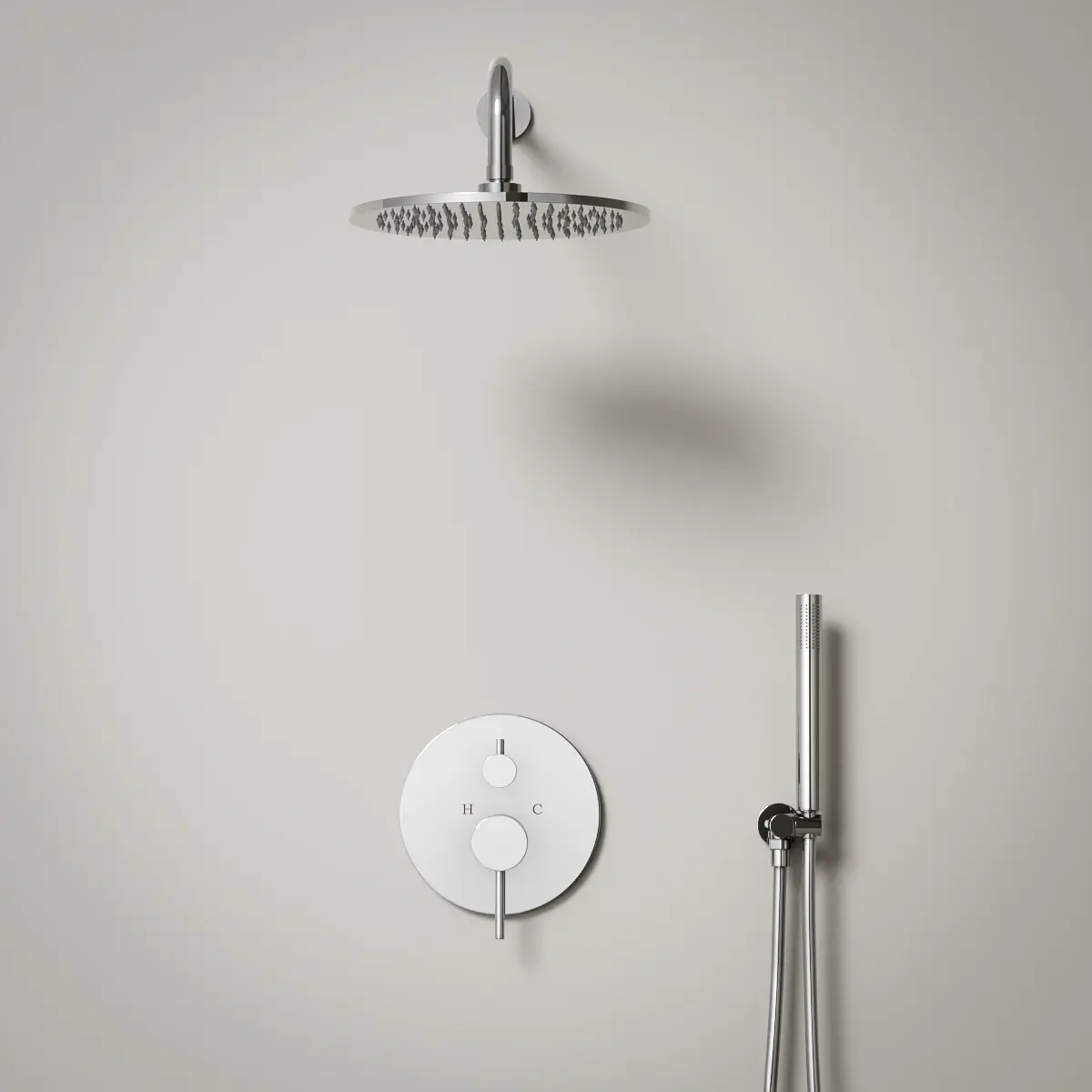 Composition mitigeur de douche encastrée chromé, Châtelet