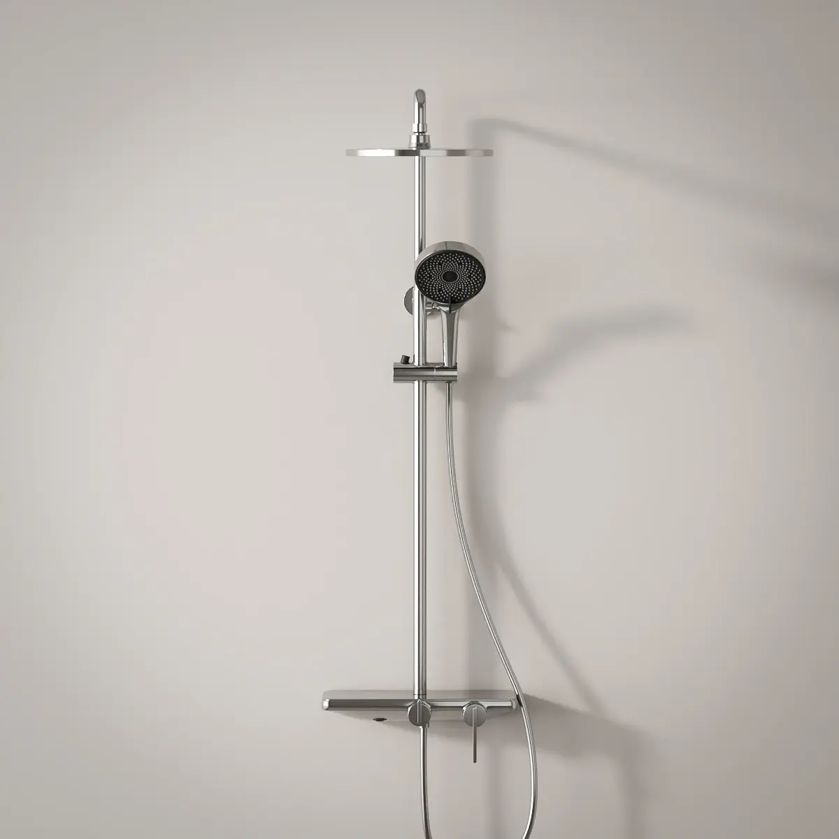 Colonne de douche ou bain douche, avec mitigeur mécanique, 3 voies, Chromé, Rivoli   