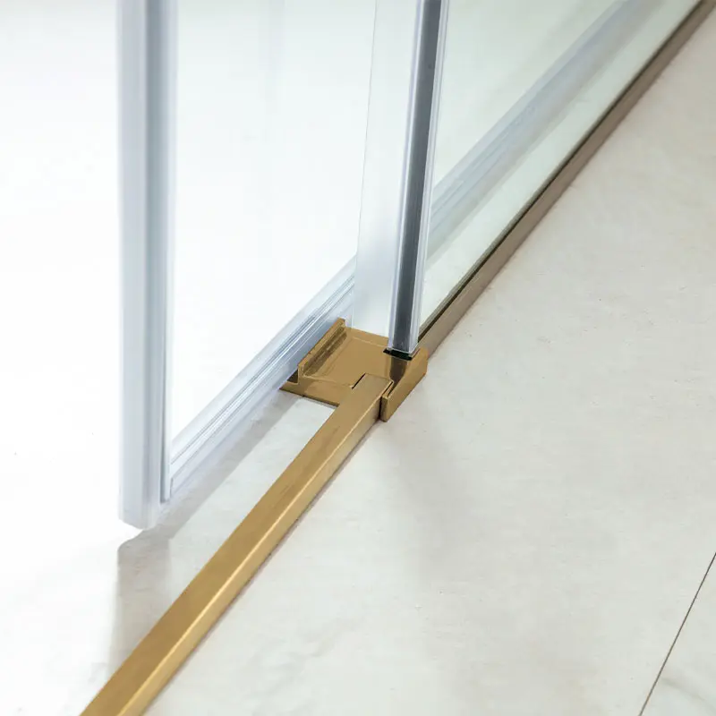 Cabine de douche coulissante 70 x 100,120 ou 140cm, doré brossé, Arena